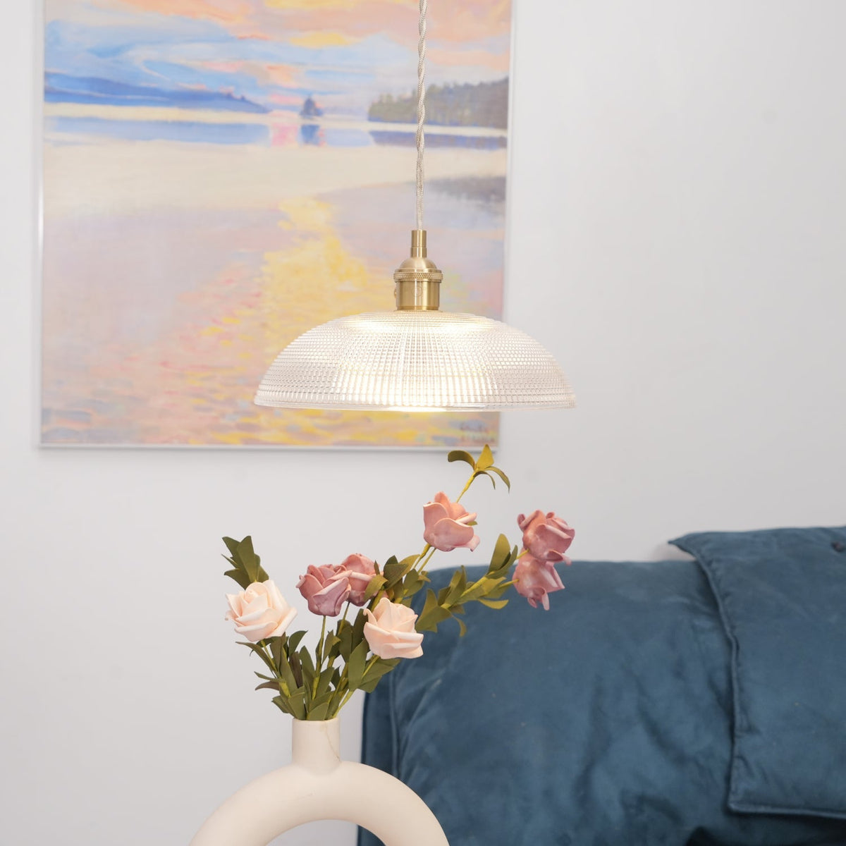 Ribbed Spiral Pendant Light - view 24