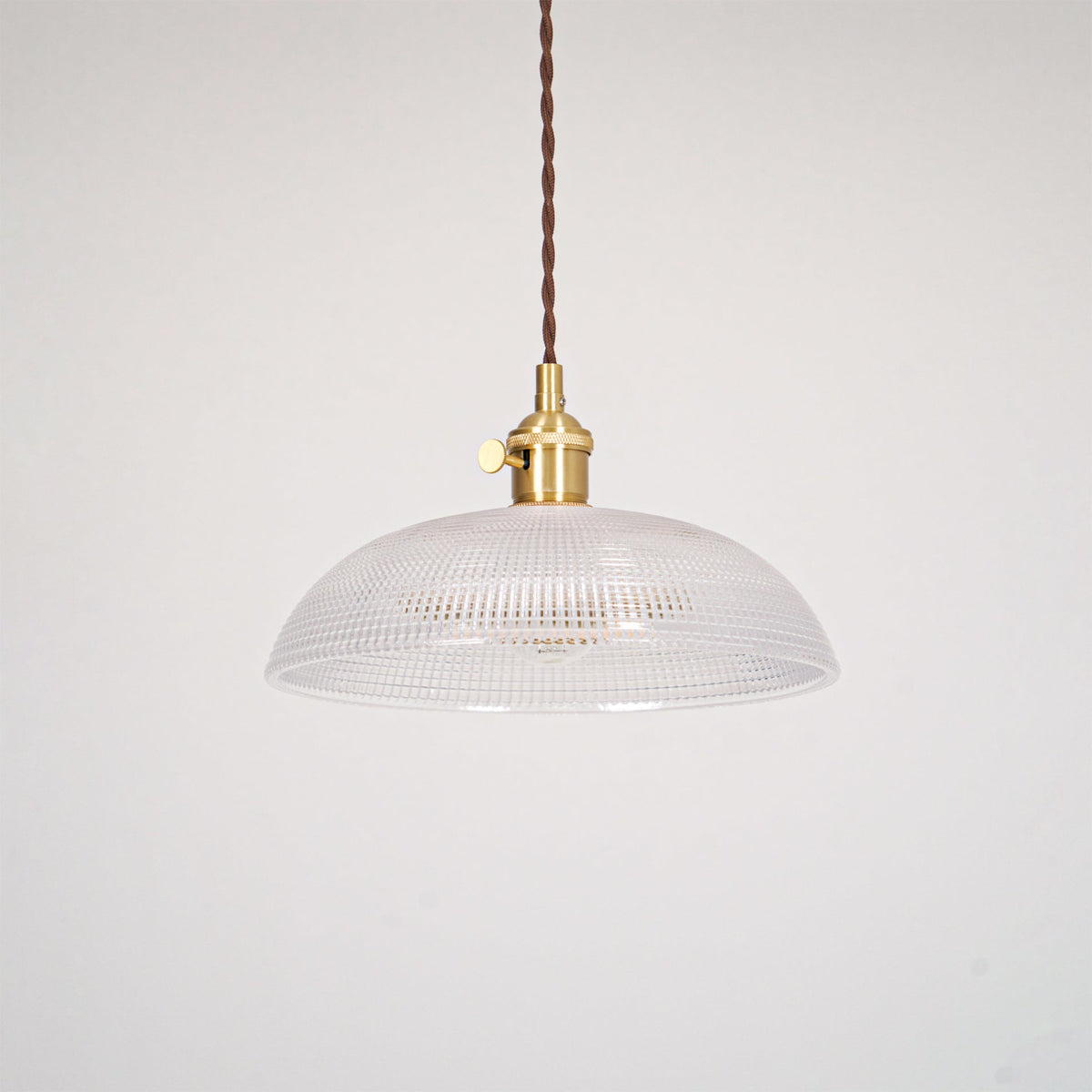 Ribbed Spiral Pendant Swag Light