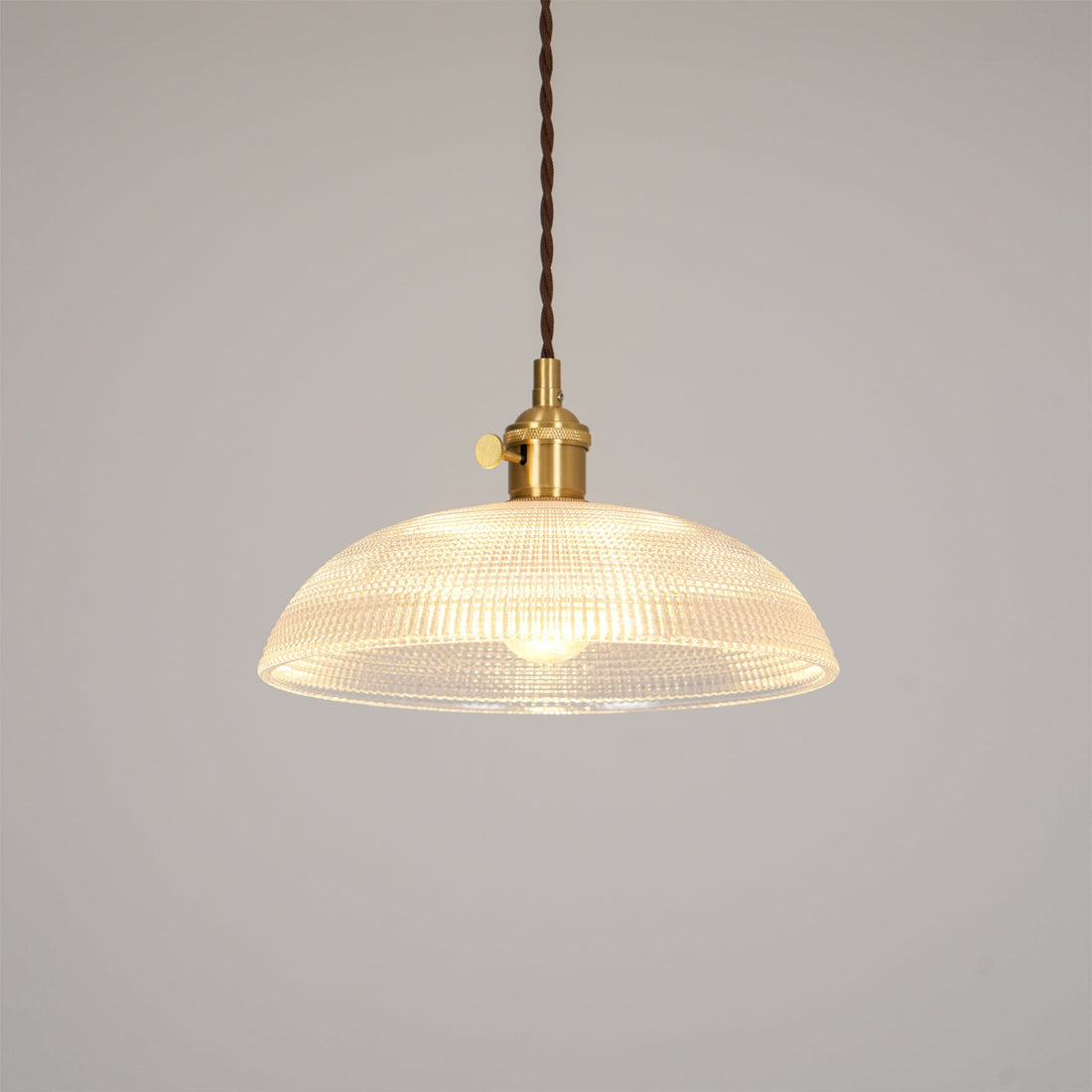 Ribbed Spiral Pendant Swag Light