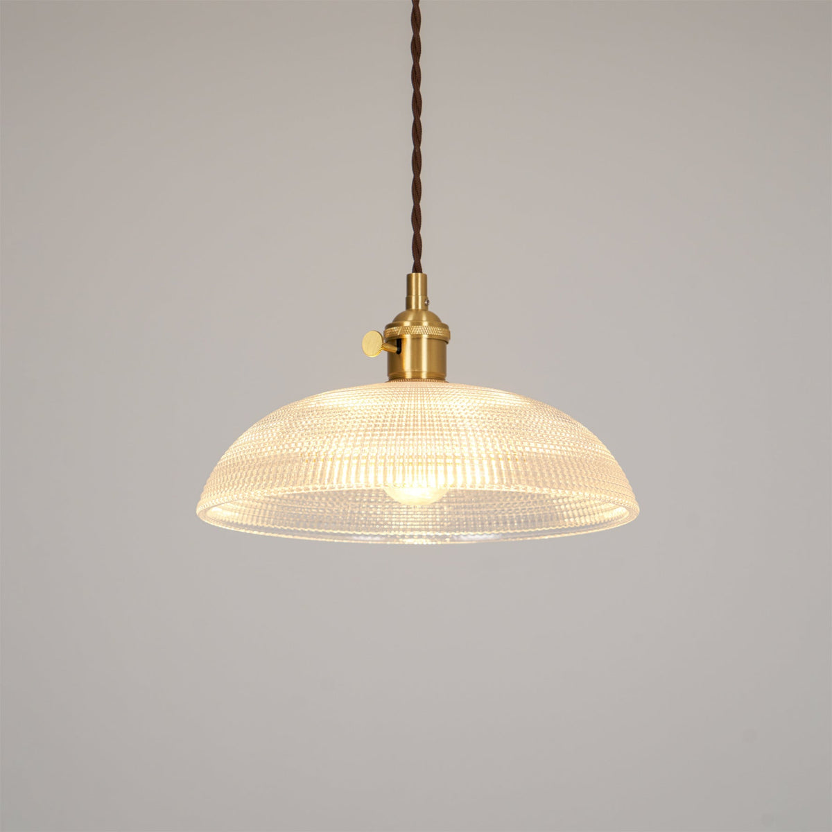 Ribbed Spiral Pendant Swag Light