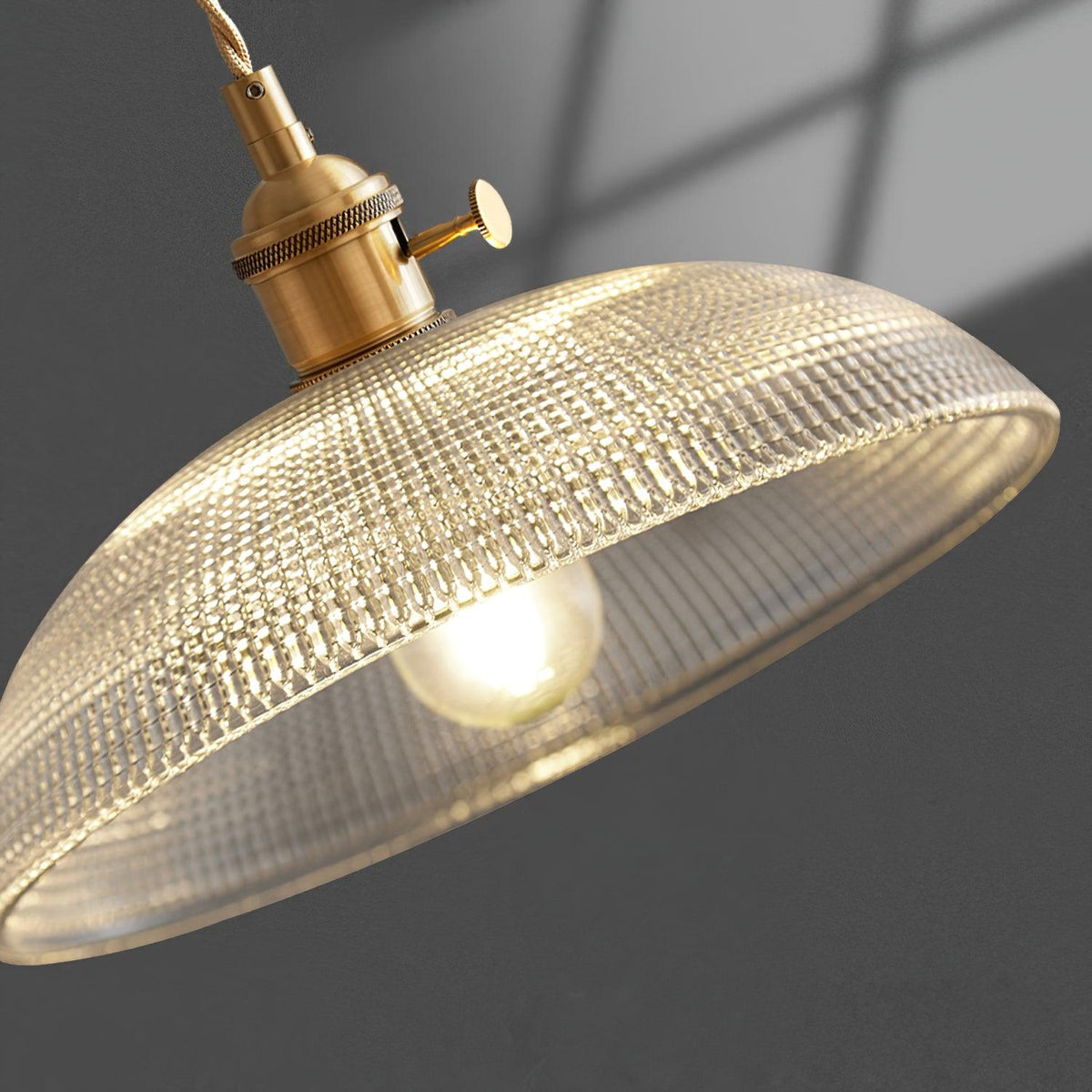 Ribbed Spiral Pendant Light - view 13