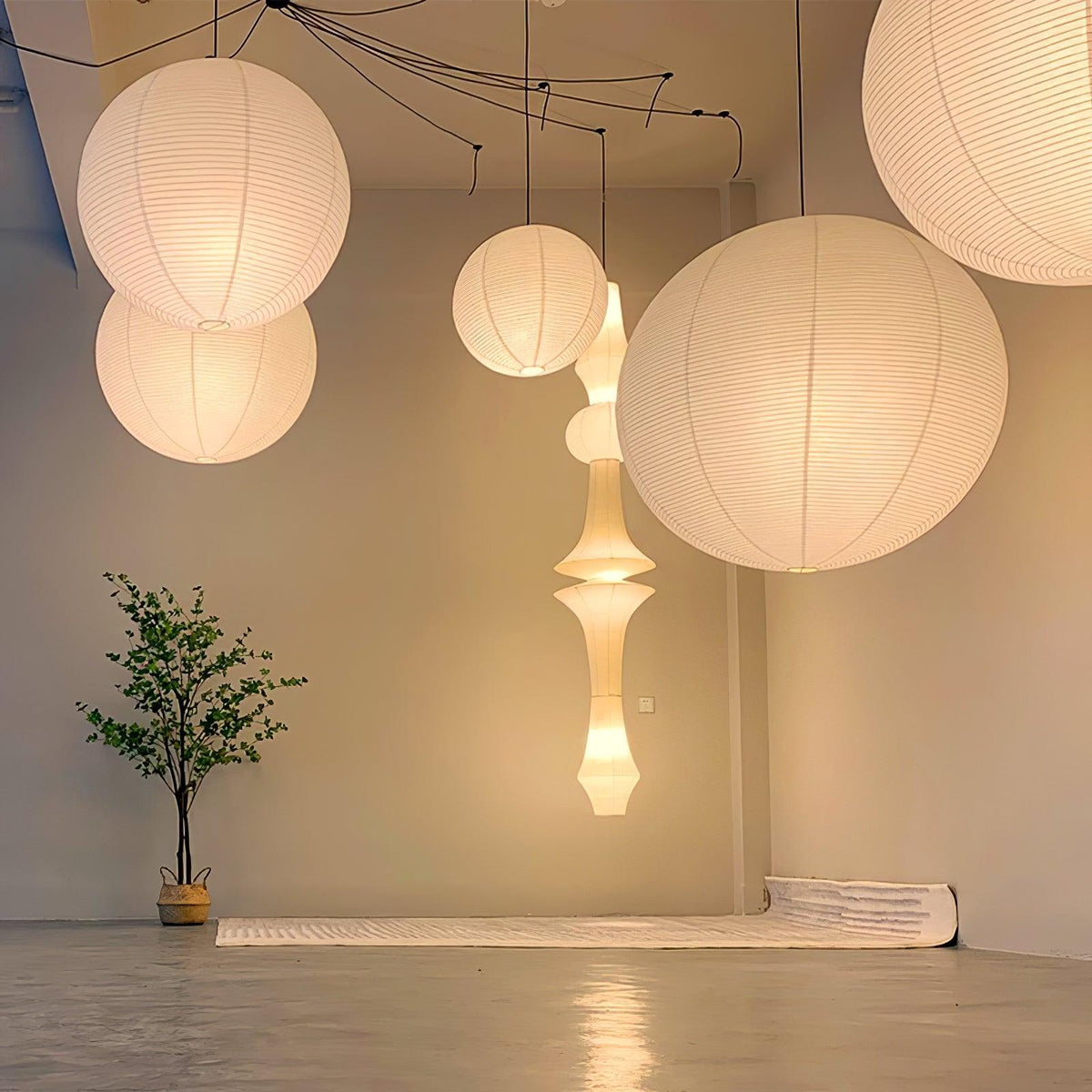 Washi Paper A Pendant Lamp - view 4