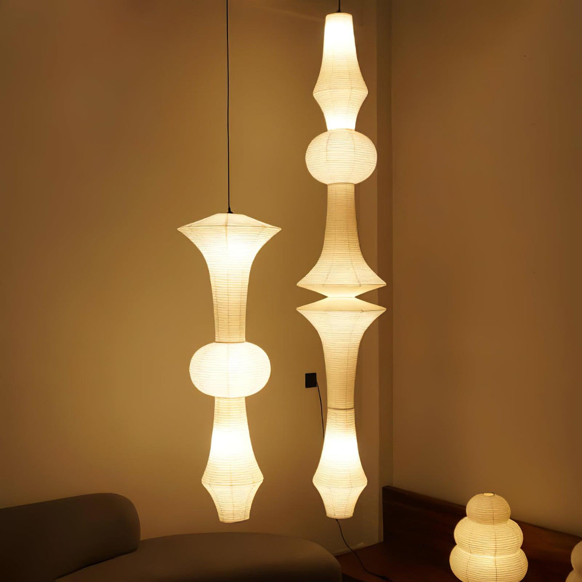 Washi Paper E Pendant Light - view 5
