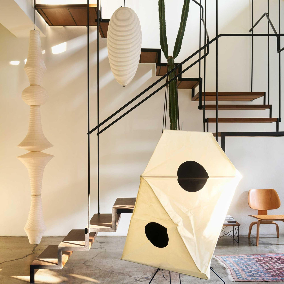 Washi Paper E Pendant Light - view 3