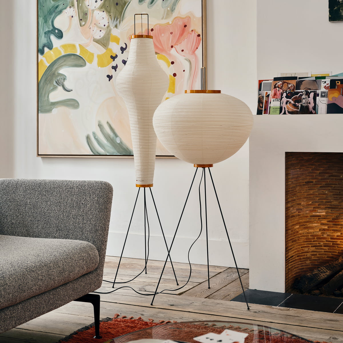 Rice Paper Floor Lamp - view 3