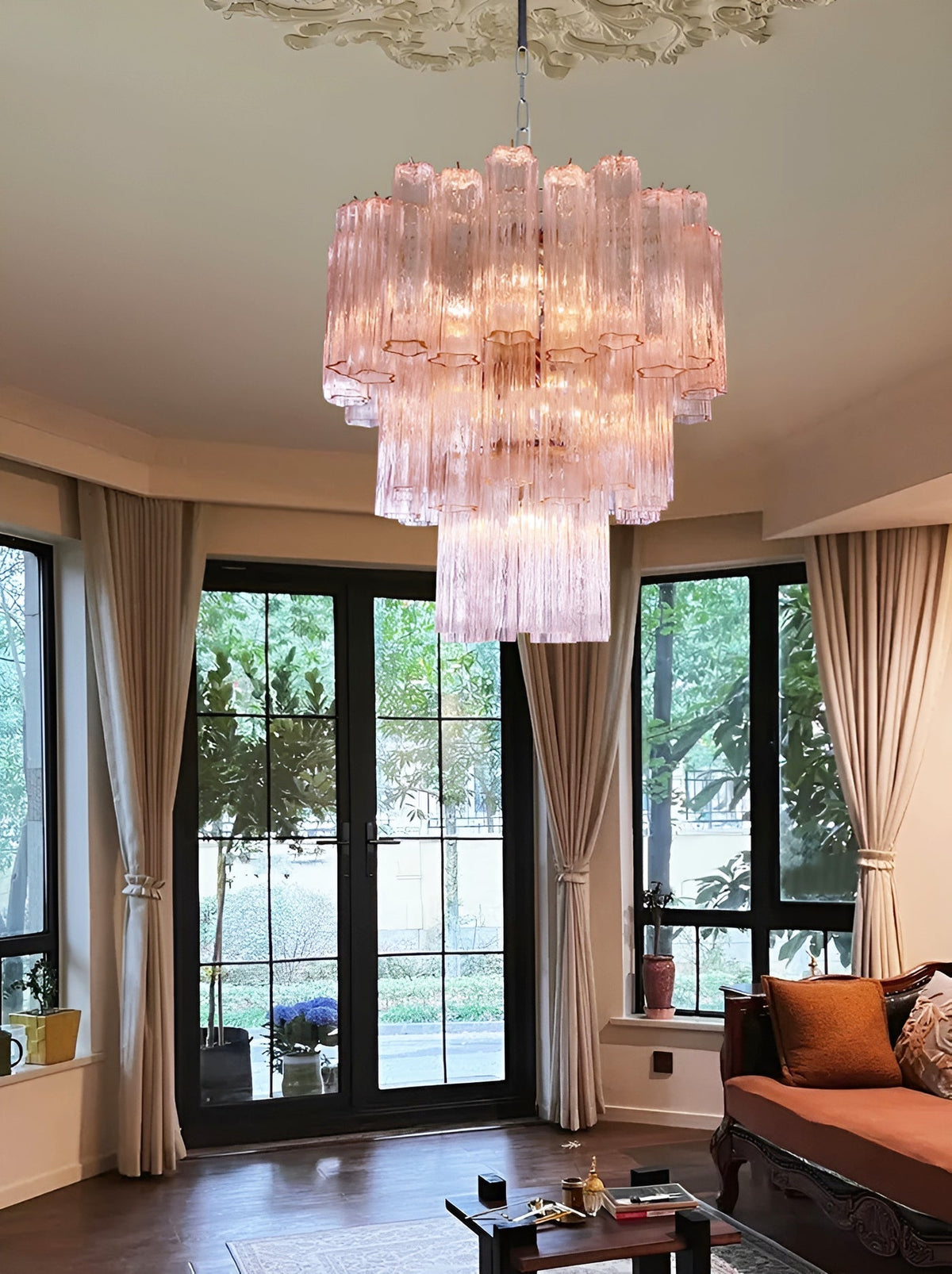Rose Murano Glass Chandelier