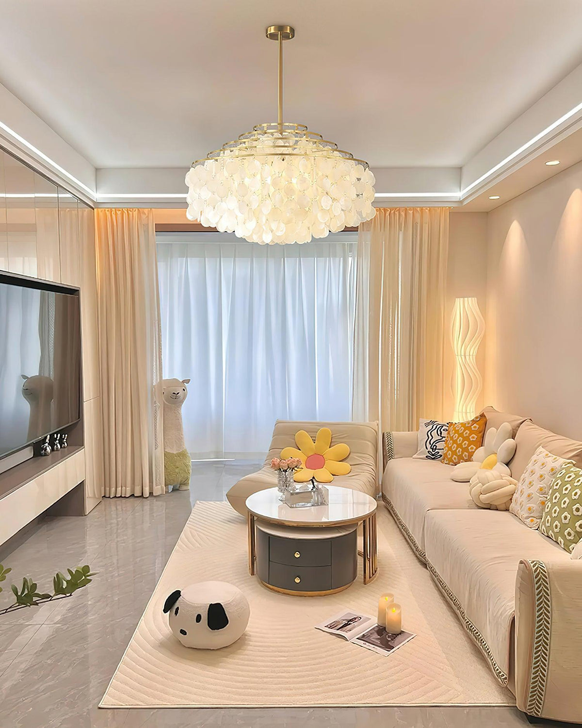 Round Shell Chandelier B - view 16