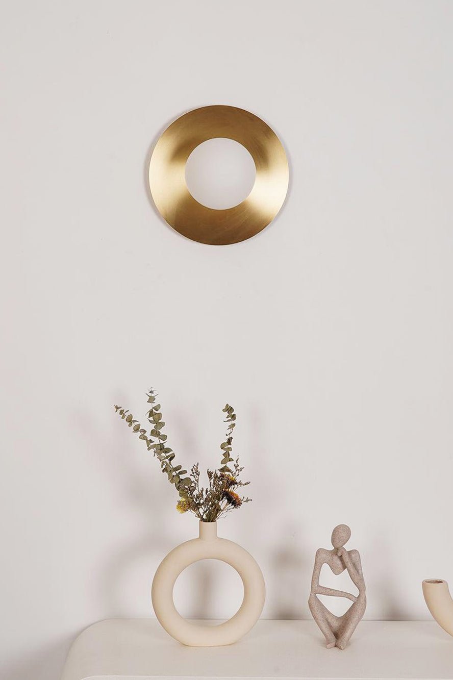 Round Glass Art Wall Lamp