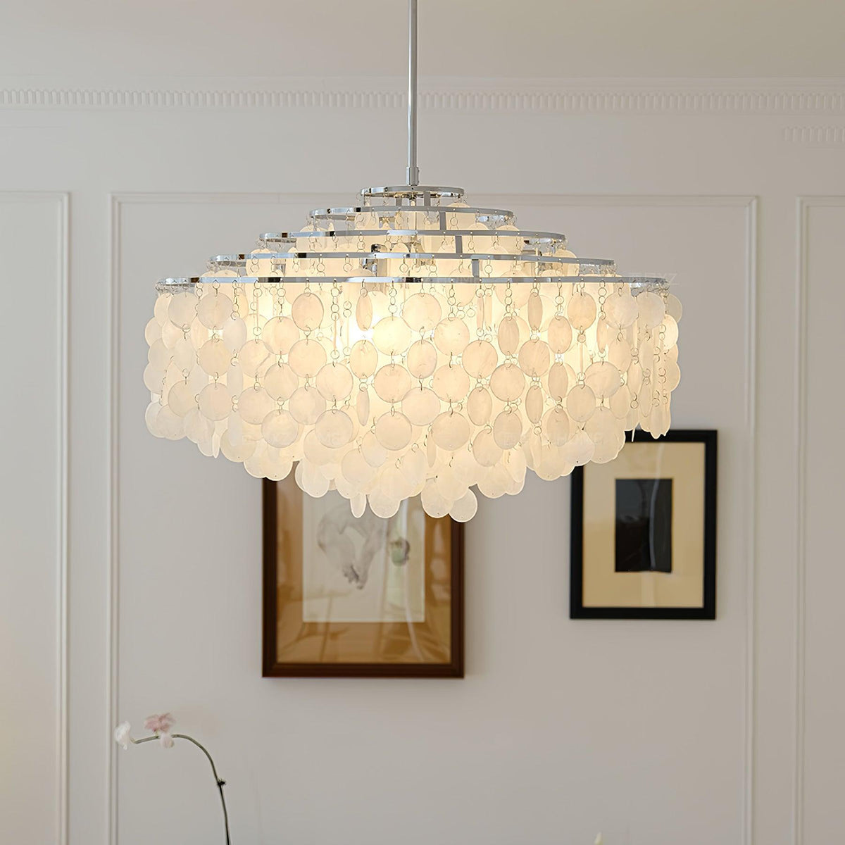 Round Shell Chandelier B - view 2