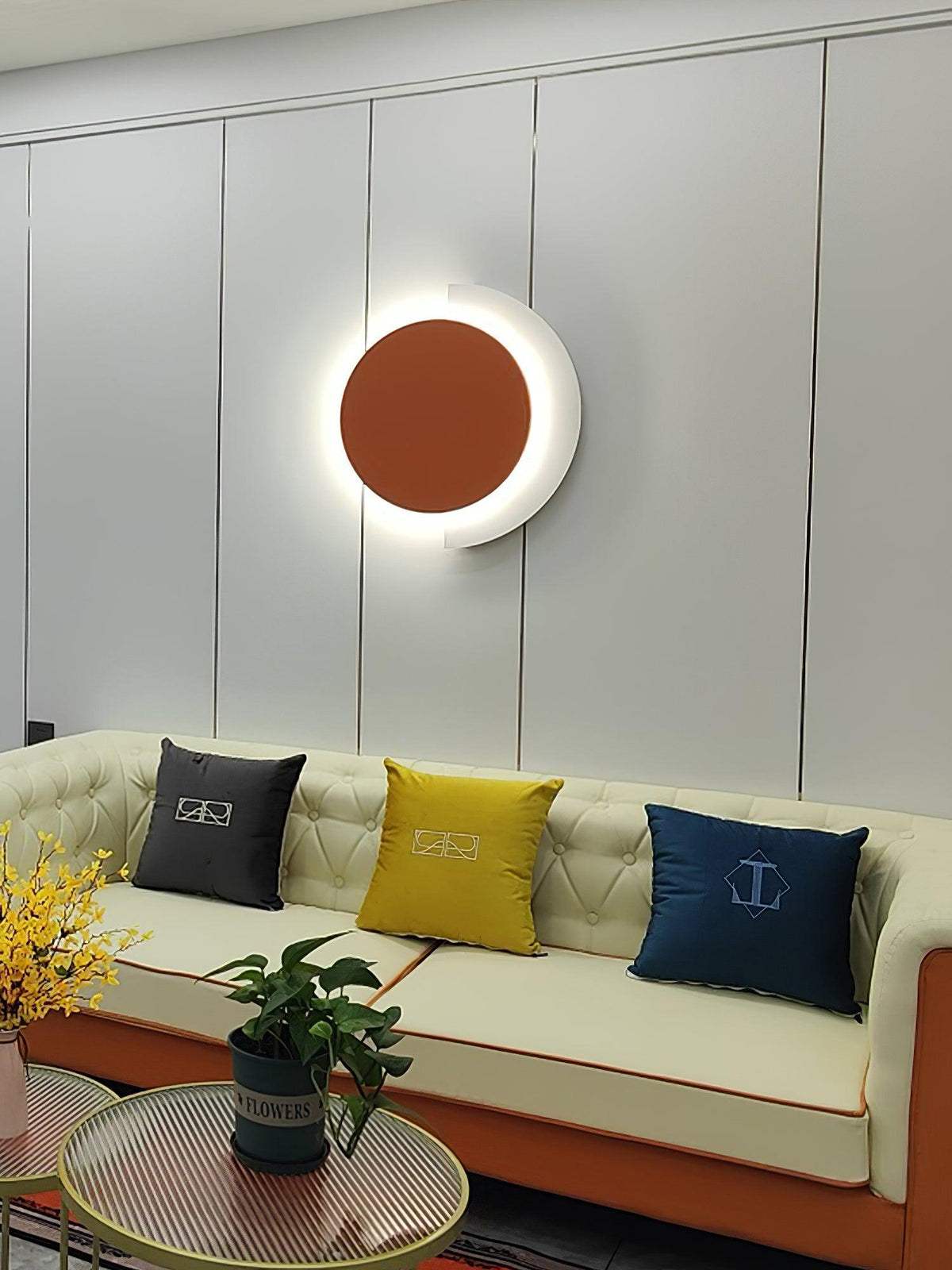 Rounded Abstract Art Sconce - view 13