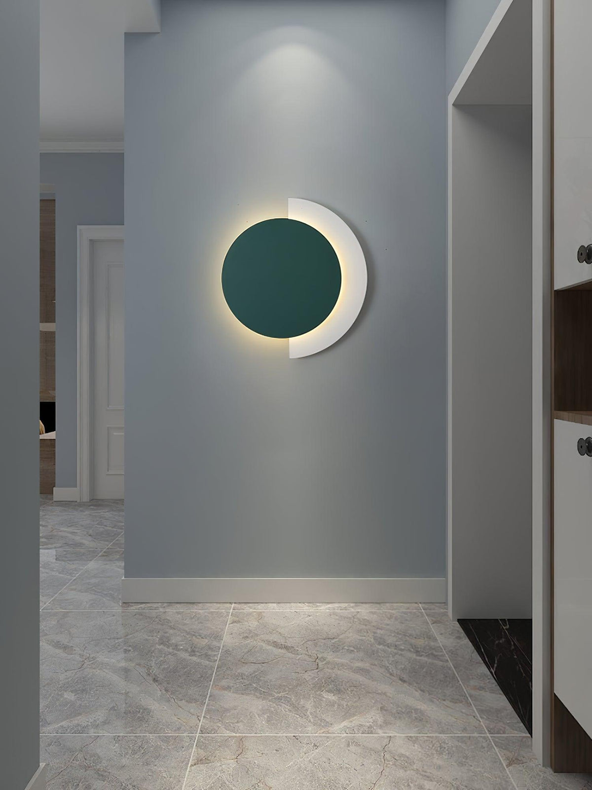 Rounded Abstract Art Sconce - view 15