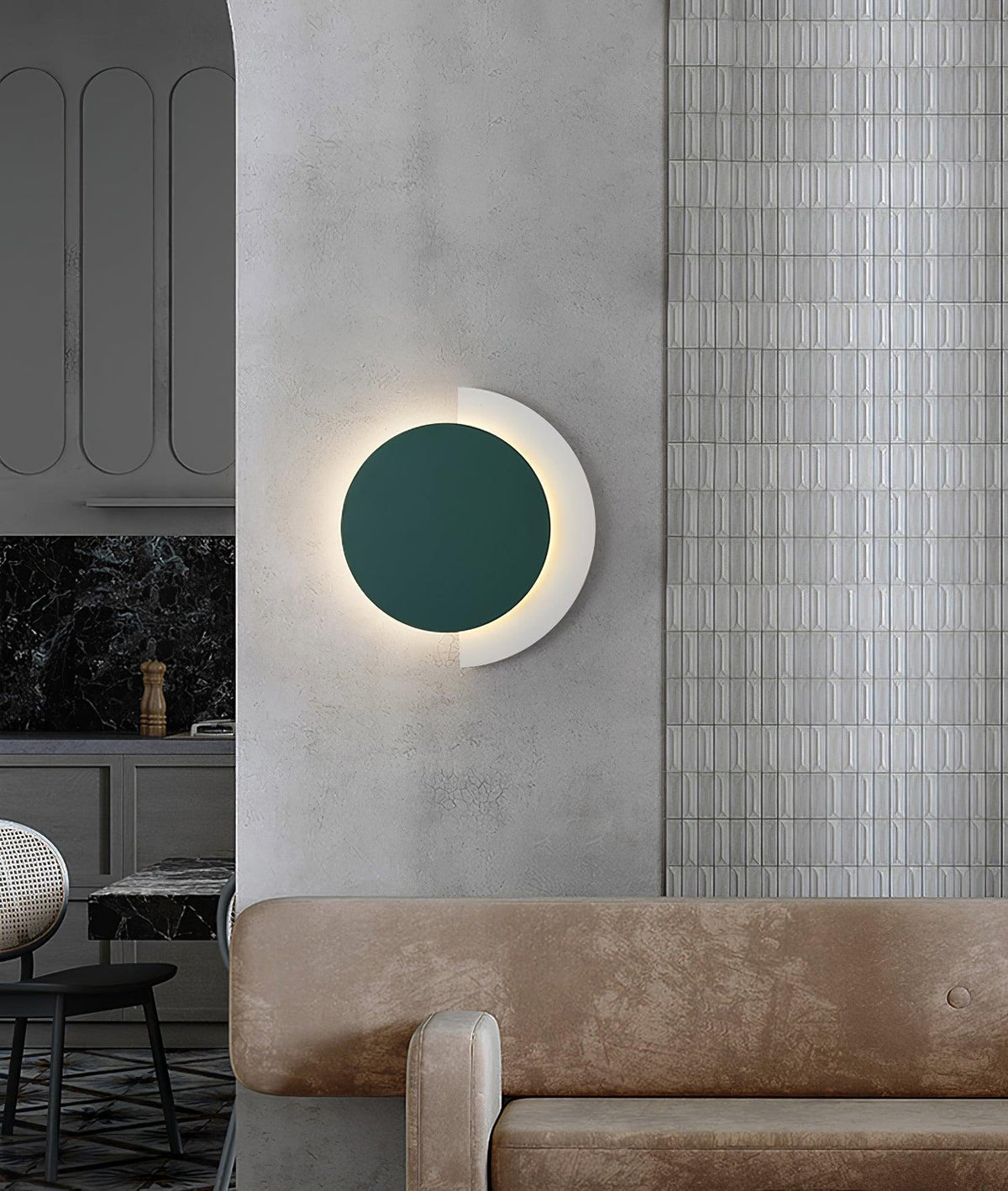 Rounded Abstract Art Sconce - view 16