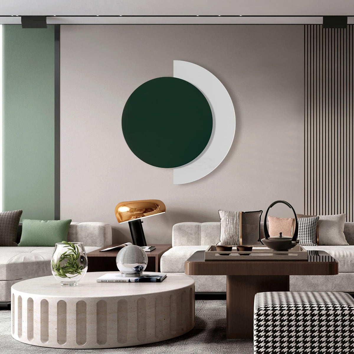 Rounded Abstract Art Sconce - view 6