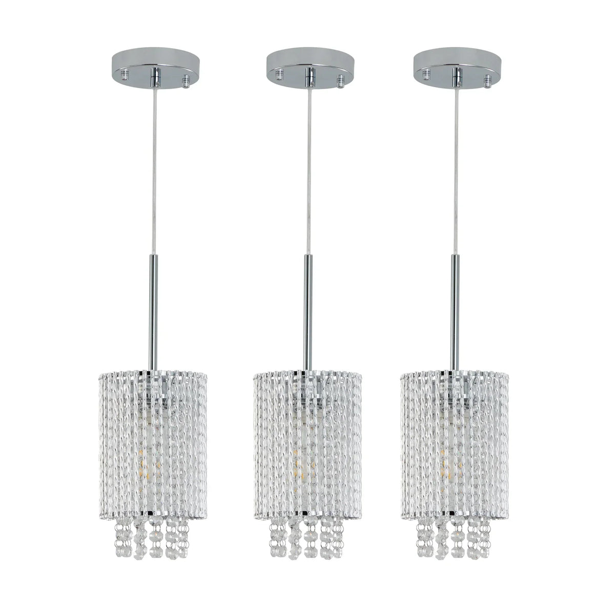 Alleri Crystal Pendant Lights, Set Of 3 - view 8