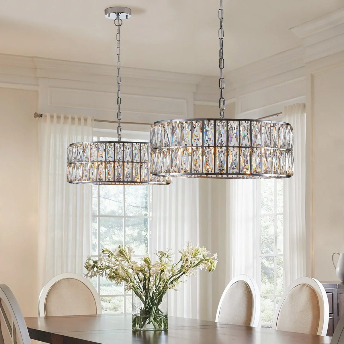 Bacci Crystal Drum Chandelier - view 8