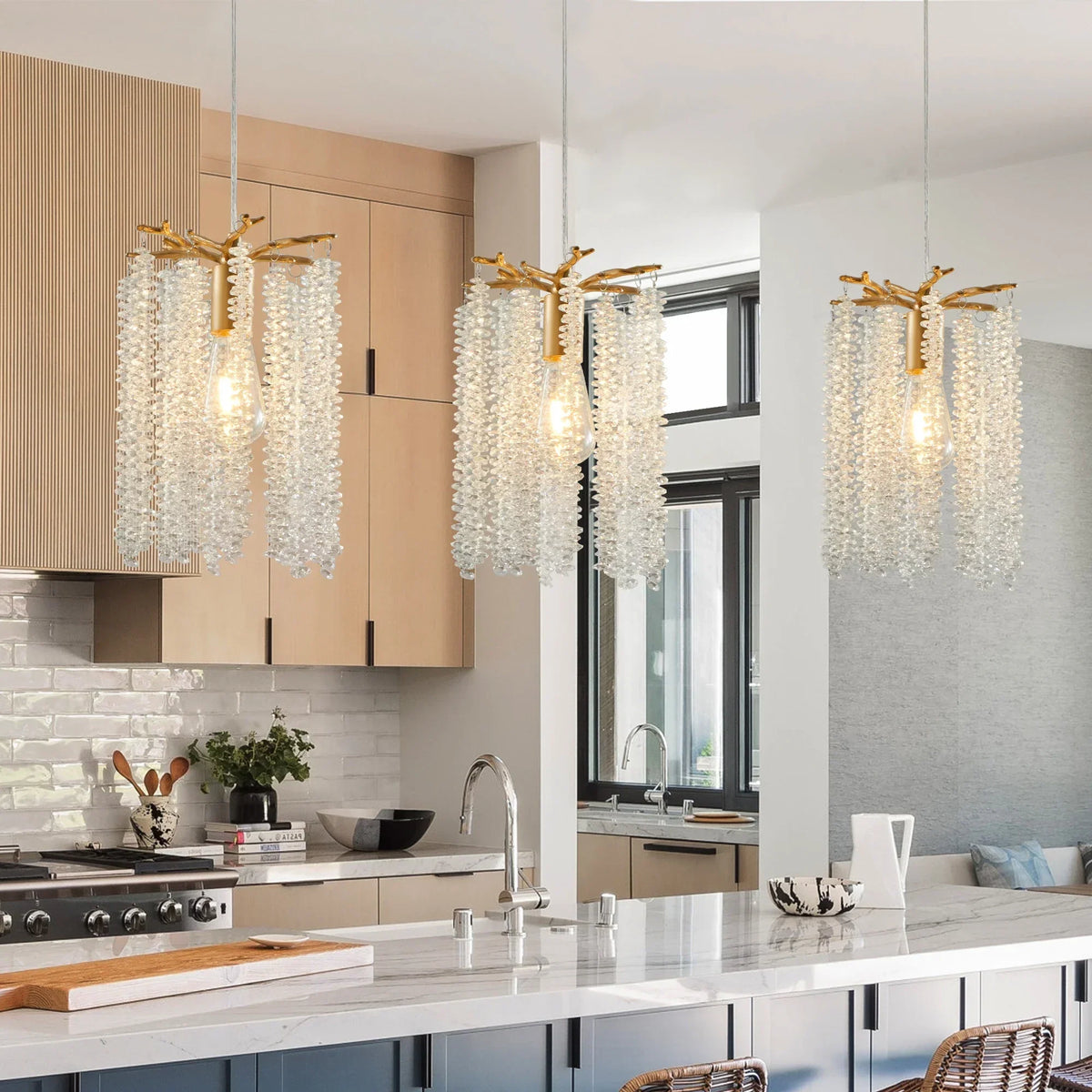 Albero Crystal Pendant Lights, Set Of 3 - view 2