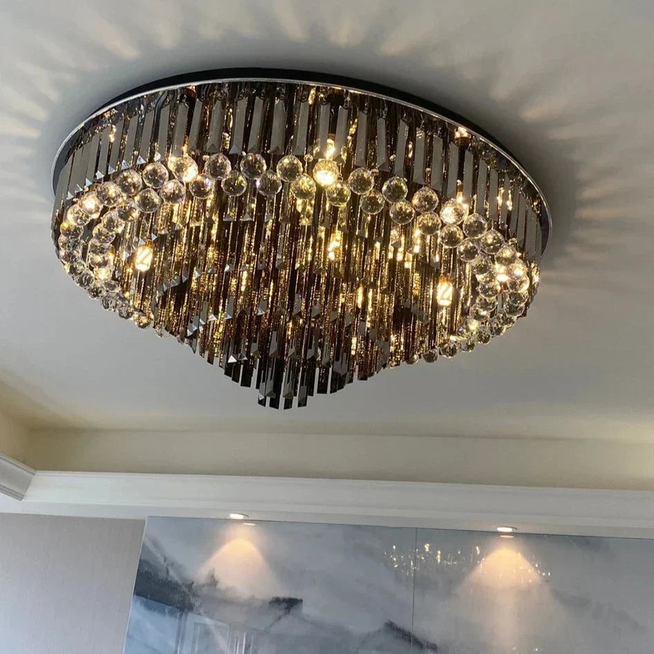 Gio Flush Mount Chandelier Crystal Ceiling - view 3