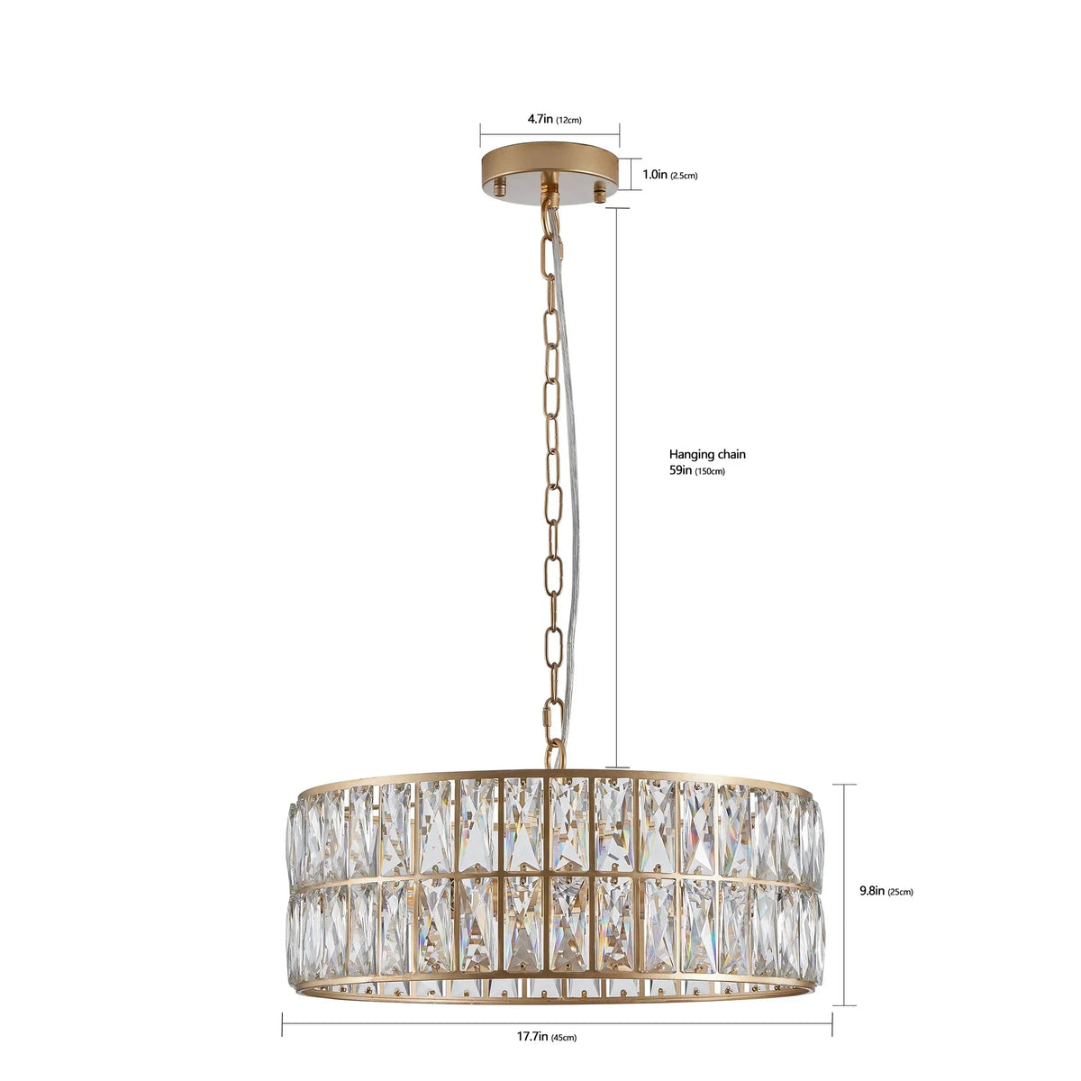 Bacci Crystal Drum Chandelier - view 14