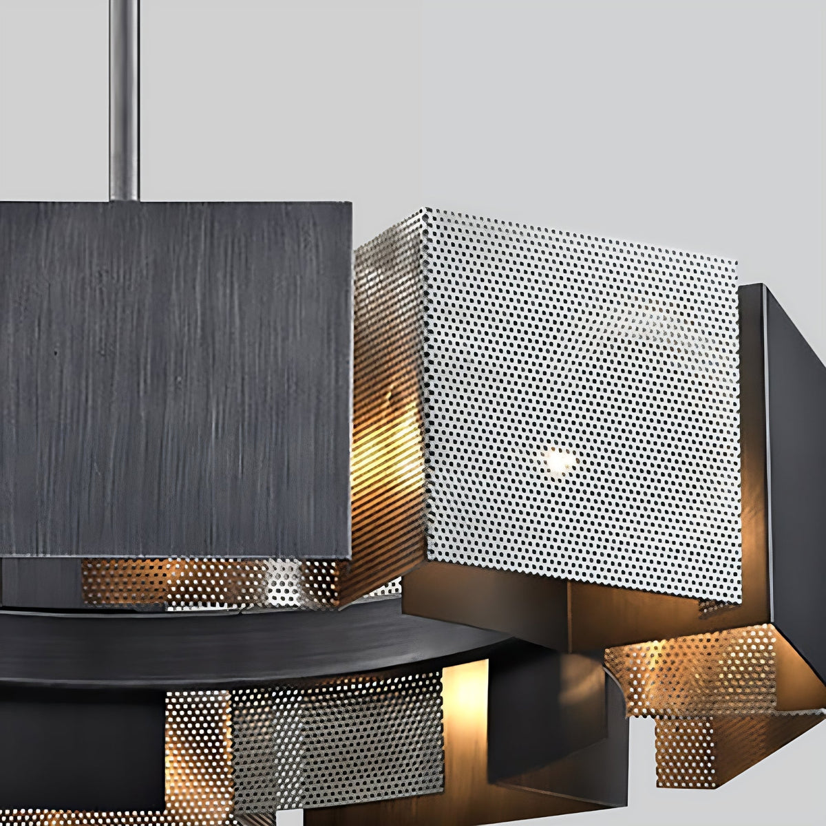 Stainless Steel Industrial Modern Ring Chandelier - view 6