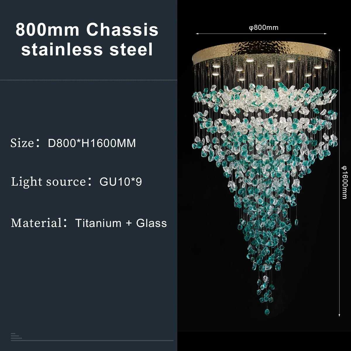 Crystal Pendant Foyer Chandelier