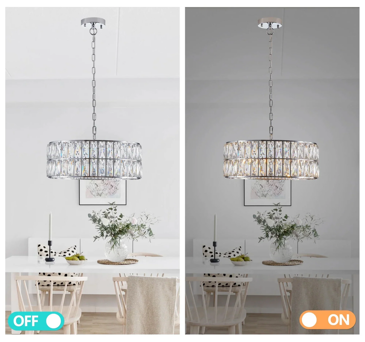 Bacci Crystal Drum Chandelier - view 12