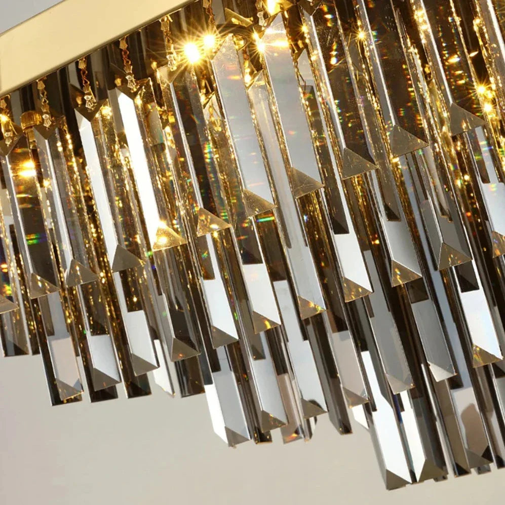Gio Smoke Grey Crystal Ceiling Chandelier - view 4