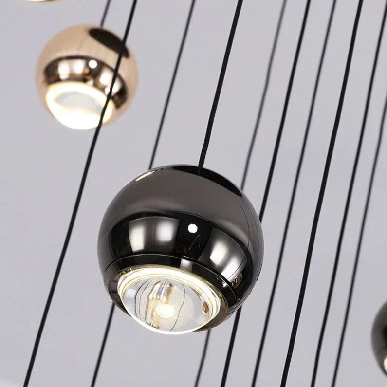 Multi Pendant Modern Foyer Chandelier - view 4