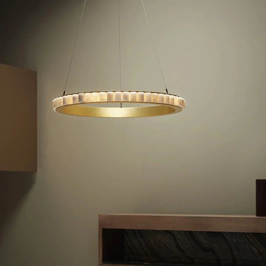 Natural Marble Modern Ring Chandelier - view 4