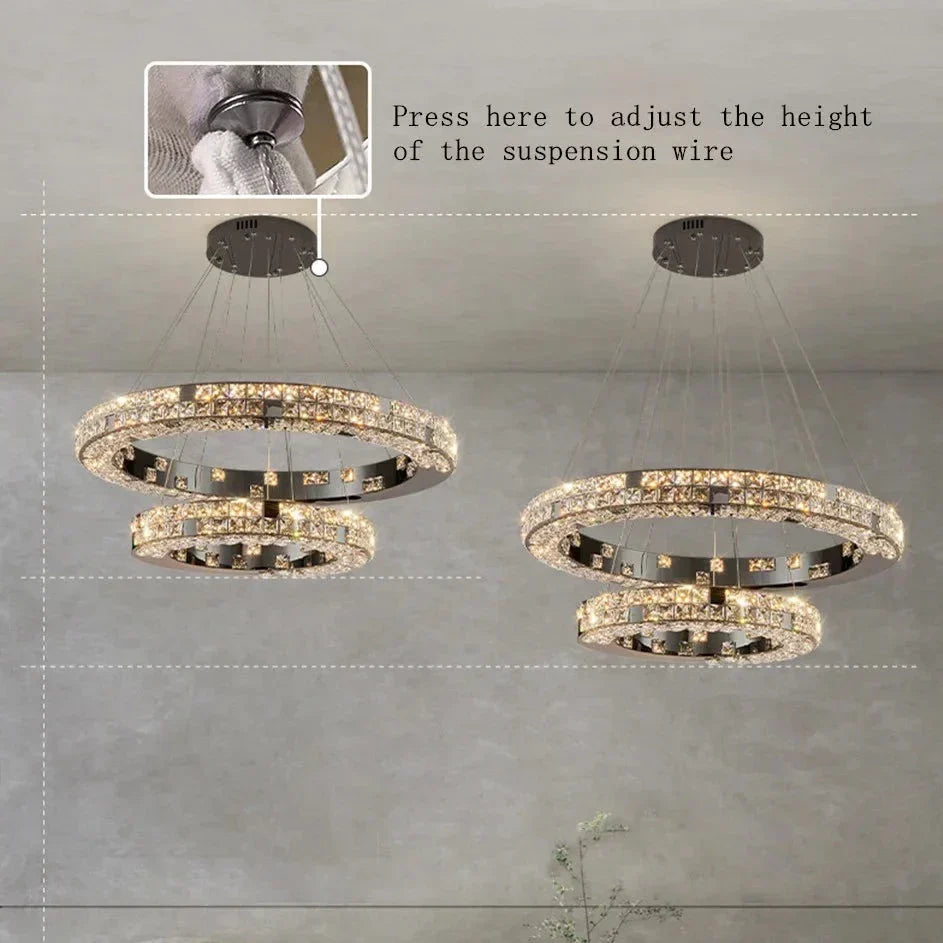 Bacci Ring Modern Chandelier - view 6