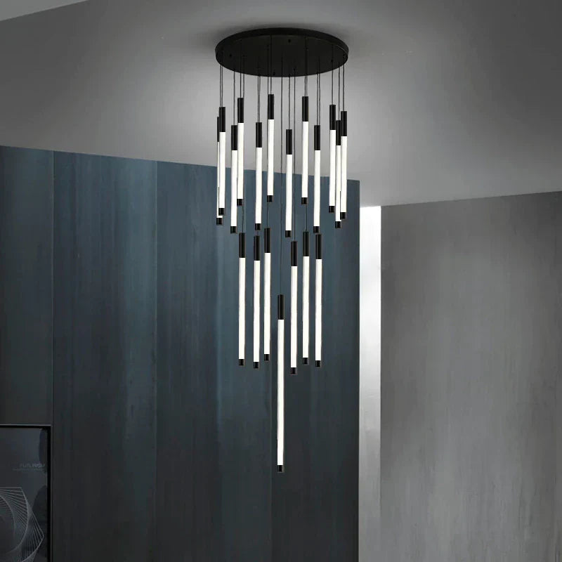 La Barra Staircase Foyer Chandelier, Black - view 4