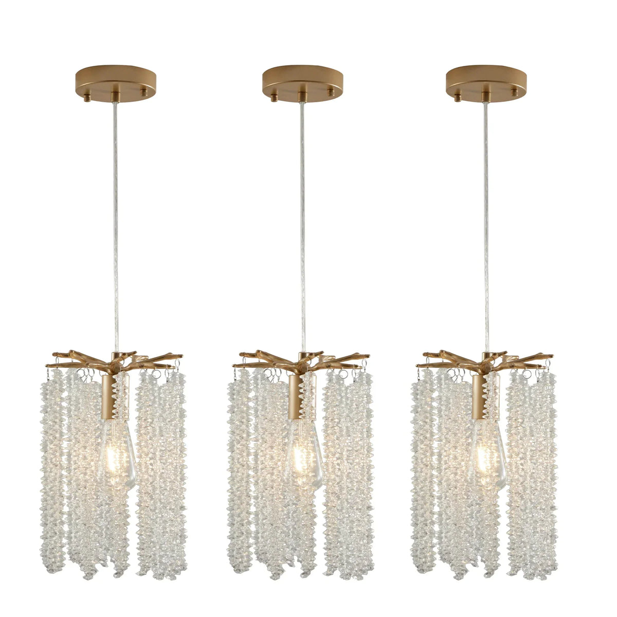 Albero Crystal Pendant Lights, Set Of 3 - view 10