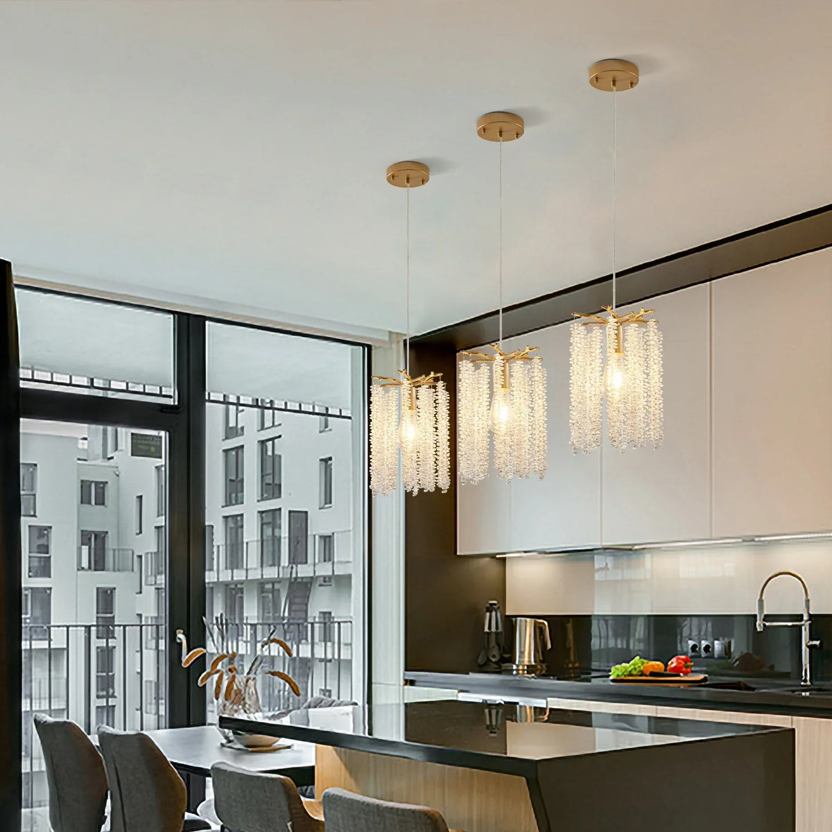 Albero Crystal Pendant Lights, Set Of 3 - view 6