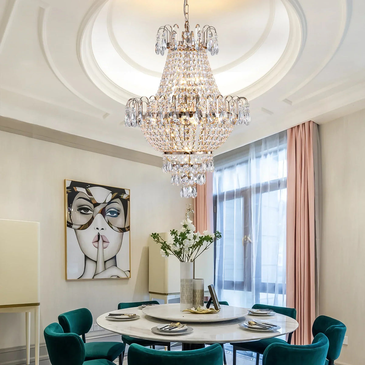 French Empire Crystal Chandelier - view 3