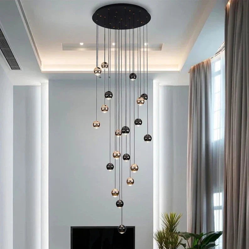 Multi Pendant Modern Foyer Chandelier - view 2