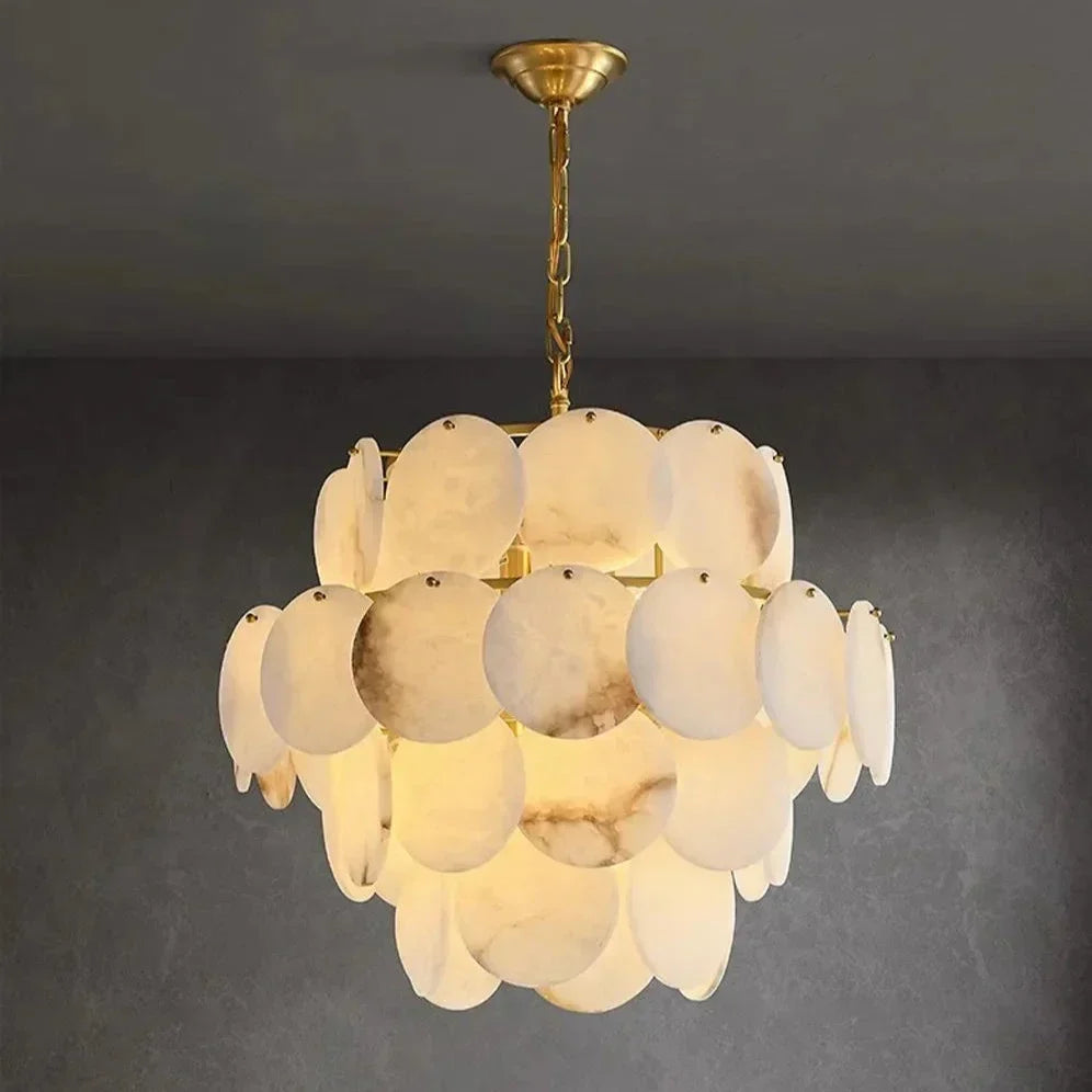 Moonshade Natural Marble Modern Chandelier 1