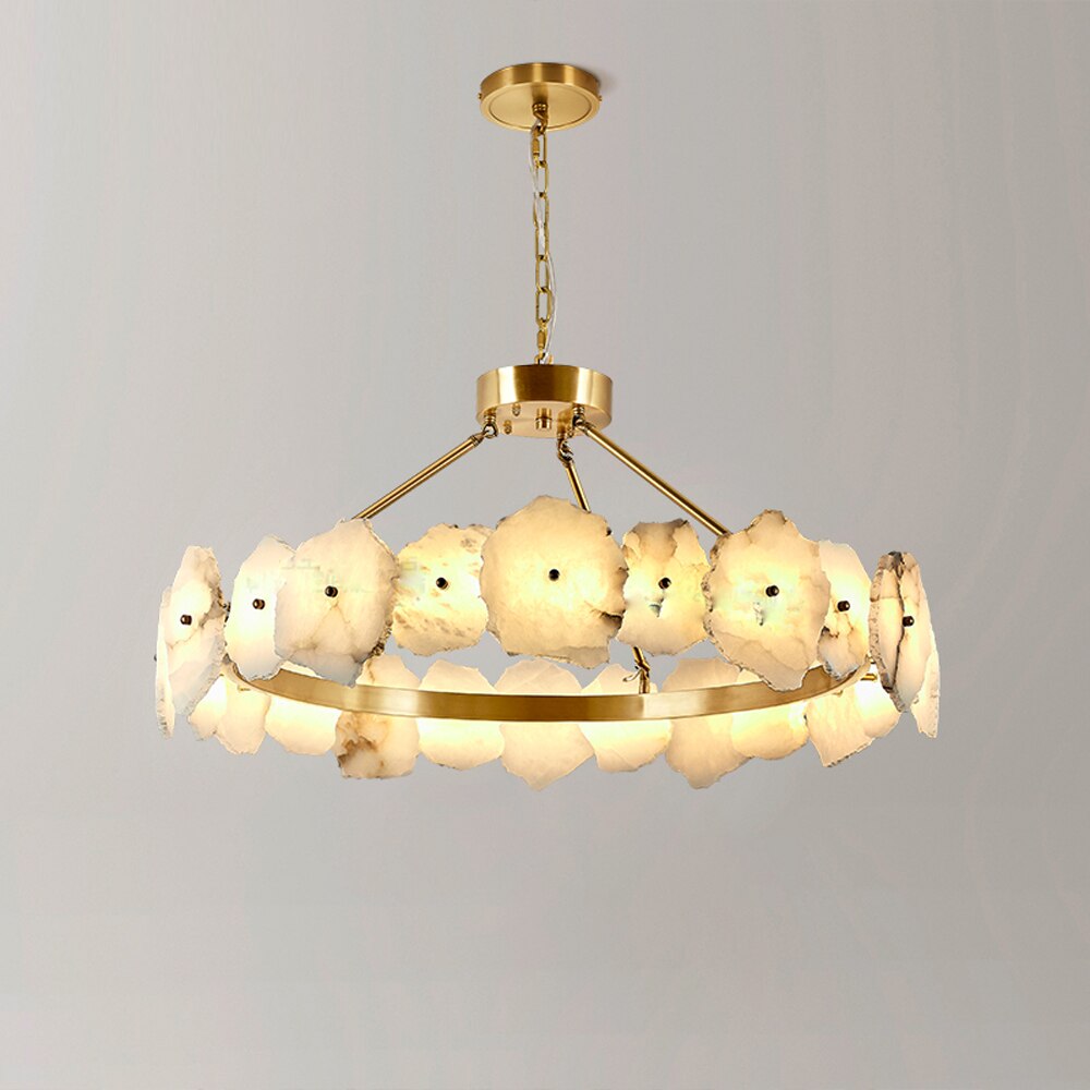 Natural Marble Modern Chandelier Living Room