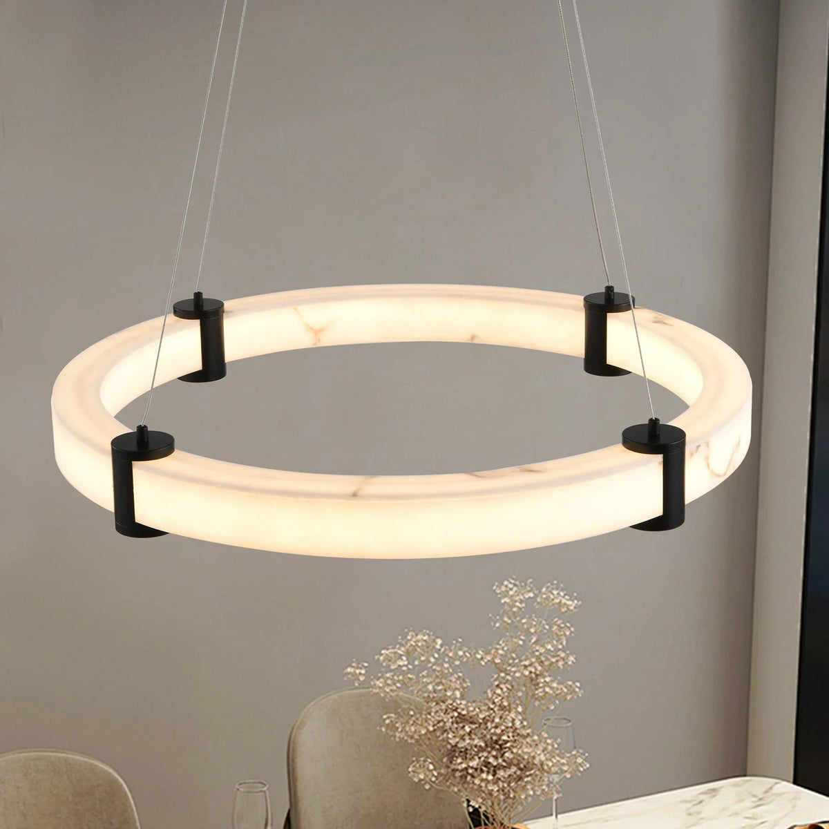 23.6" Marble Light Fixture