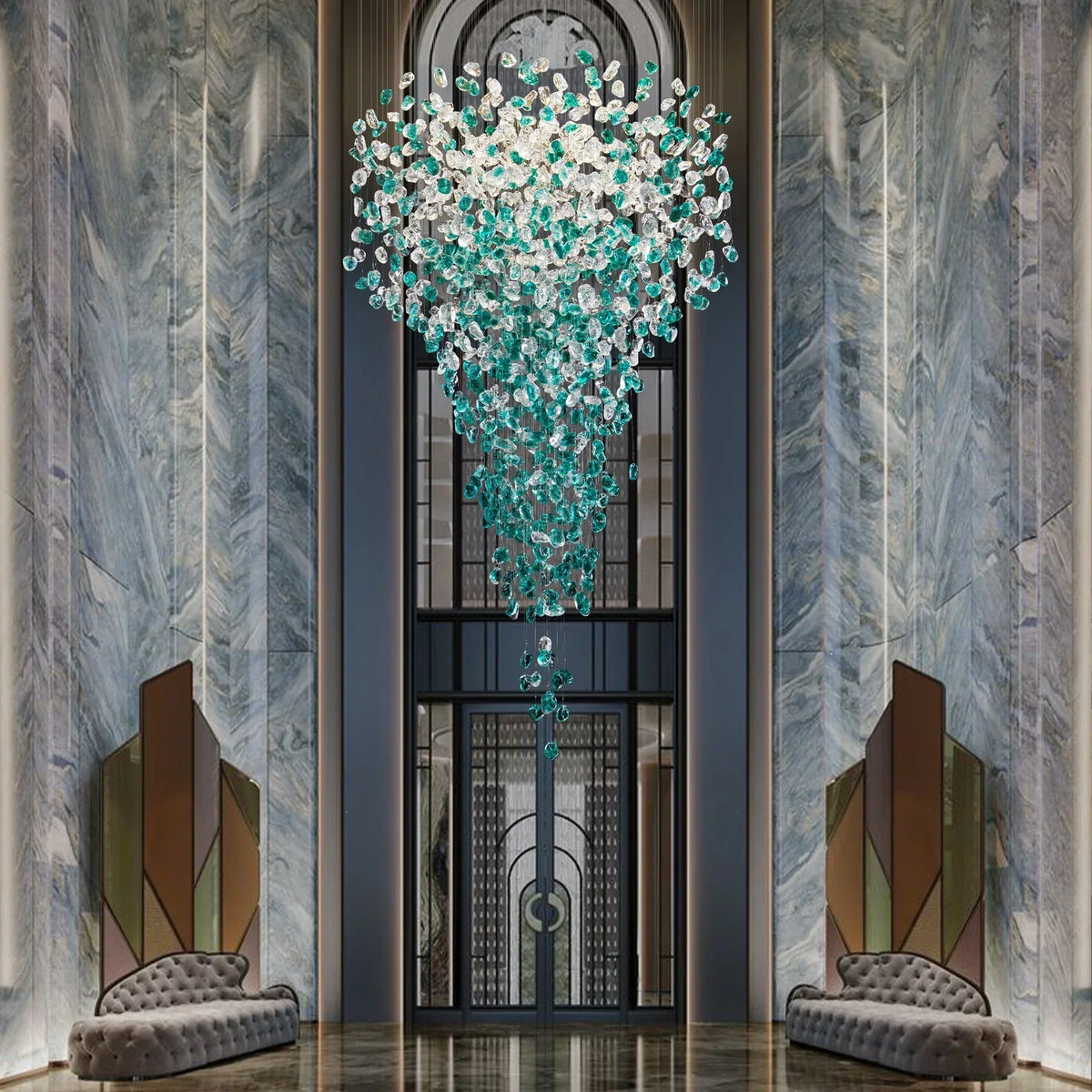 Crystal Pendant Foyer Chandelier