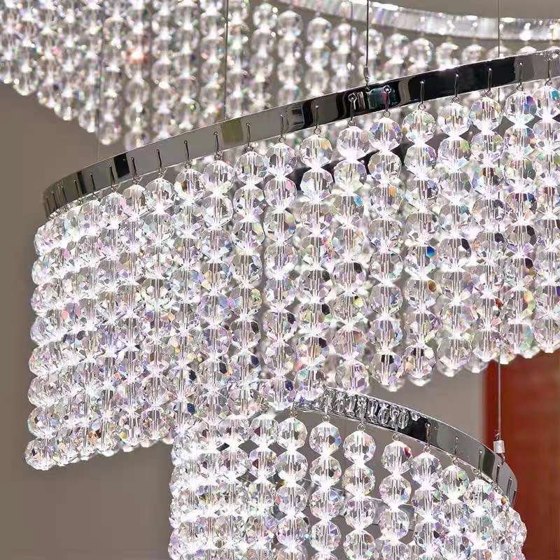 Alleri Crystal Foyer Chandelier Luxury Duplex Staircase - view 4