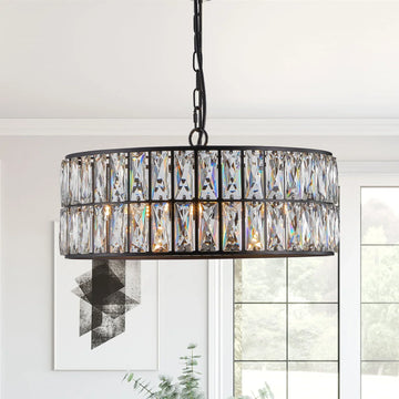 Bacci Crystal Drum Chandelier