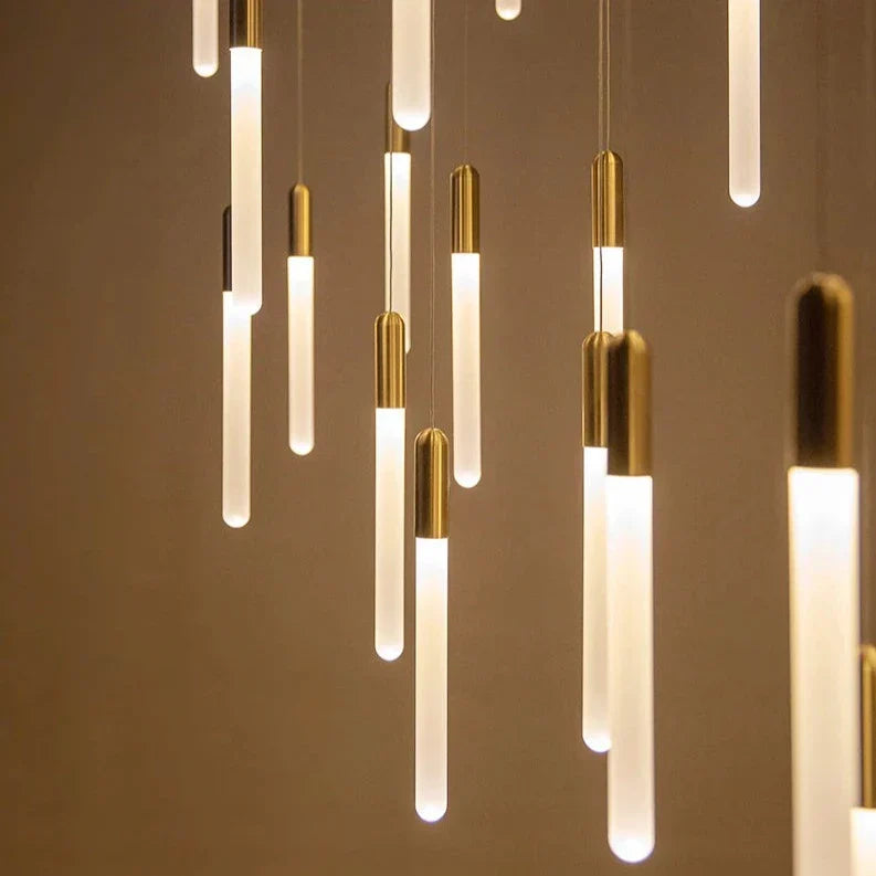 Villa Forci Duplex Staircase Foyer Chandelier, Gold - view 5