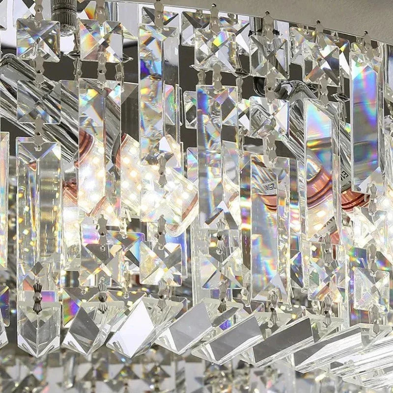 Specchio Flush Mount Crystal Ceiling Fixture - view 7