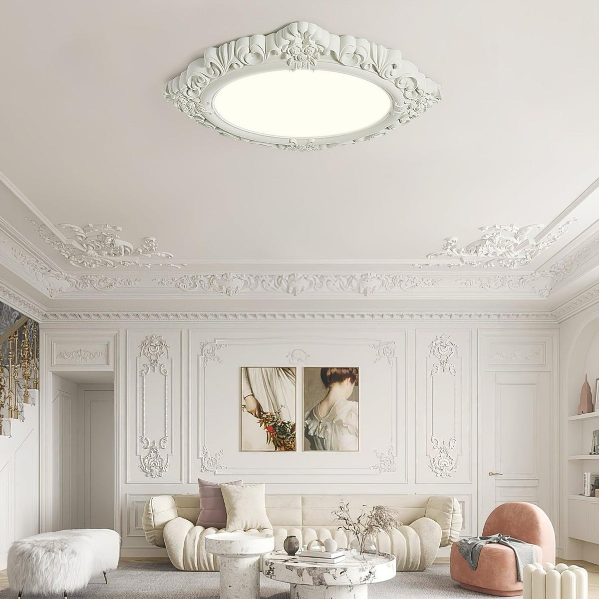 Sculpted Resin Ceiling Lamp - view 2