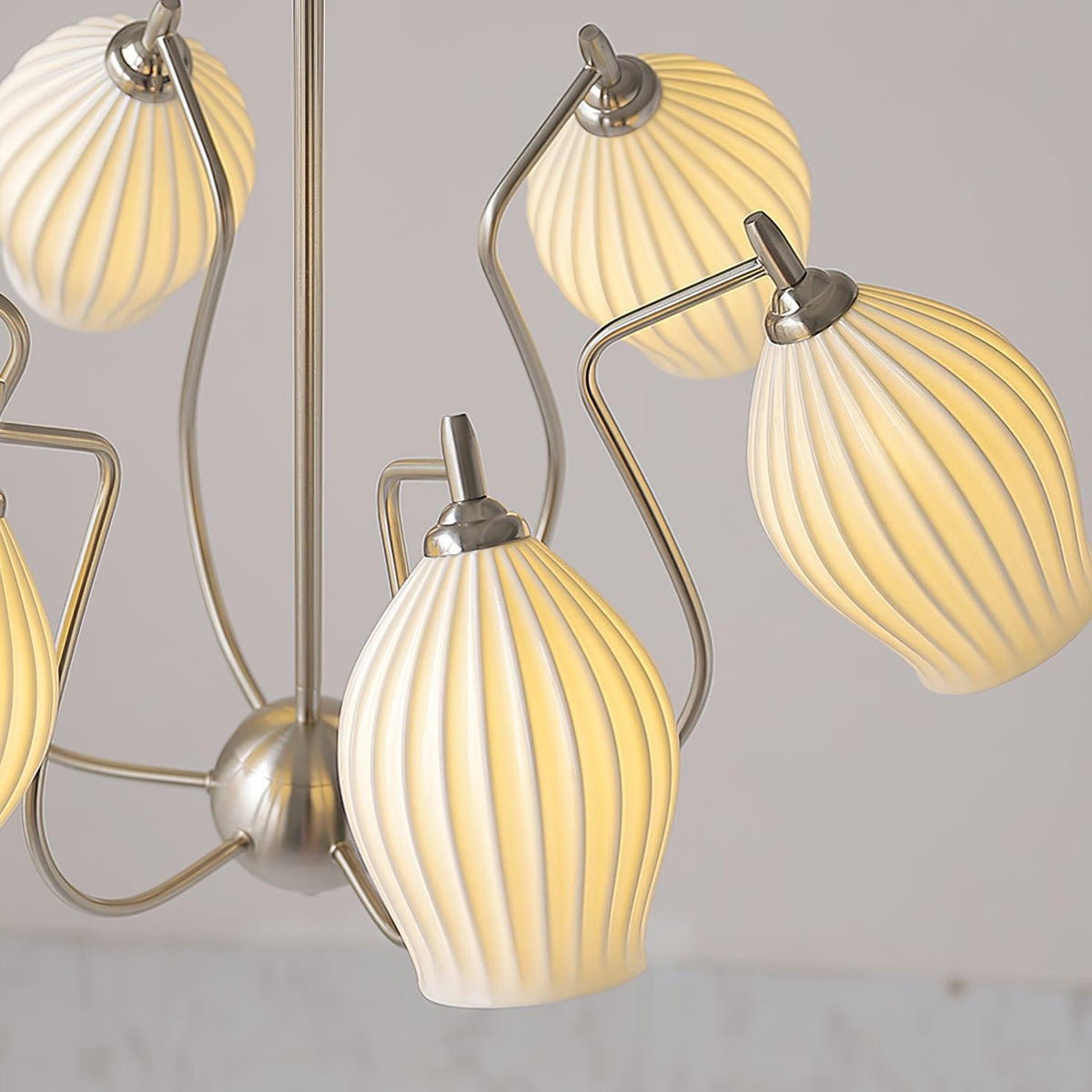 Ceramic Ribbed Chandelier - view 21