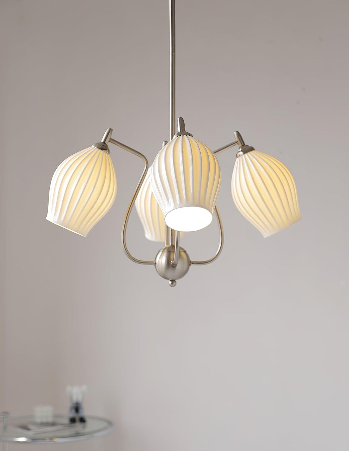 Ceramic Ribbed Chandelier - view 34