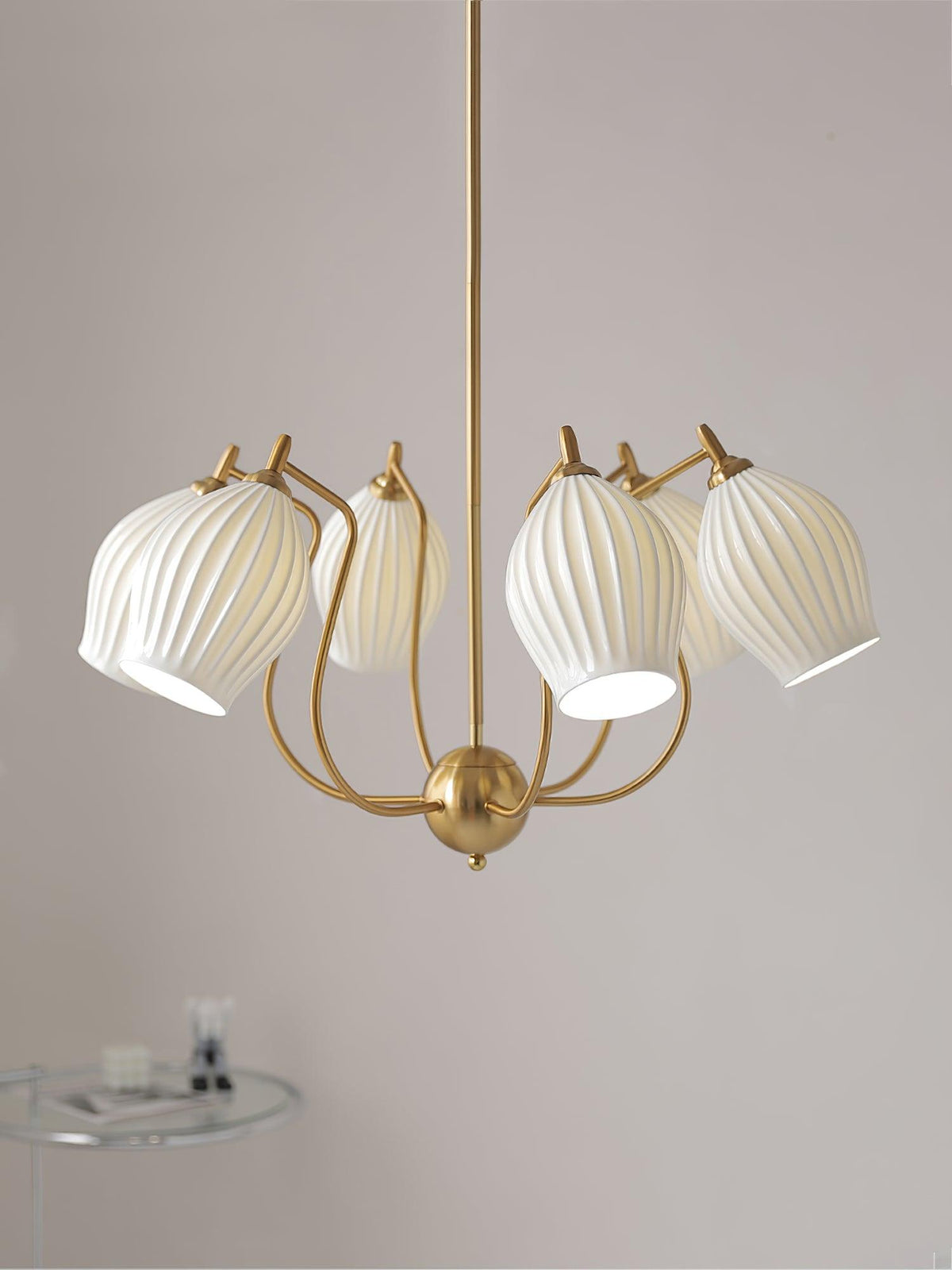 Ceramic Ribbed Chandelier - view 42