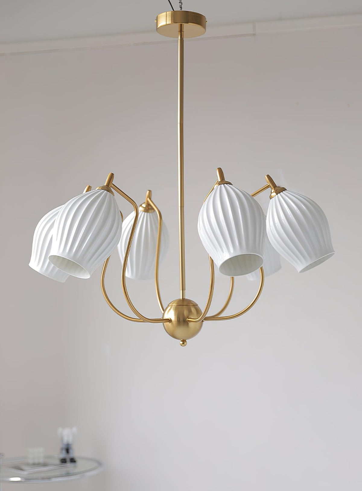 Ceramic Ribbed Chandelier - view 43