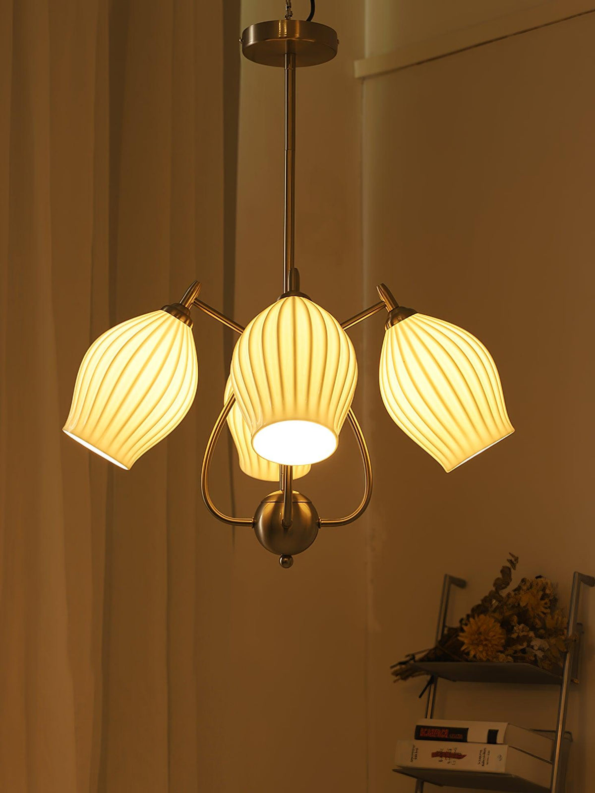 Ceramic Ribbed Chandelier - view 44