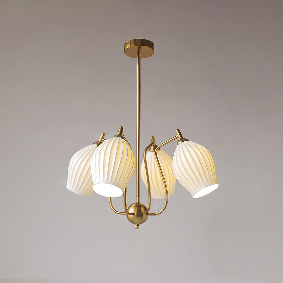 Ceramic Ribbed Chandelier - view 36