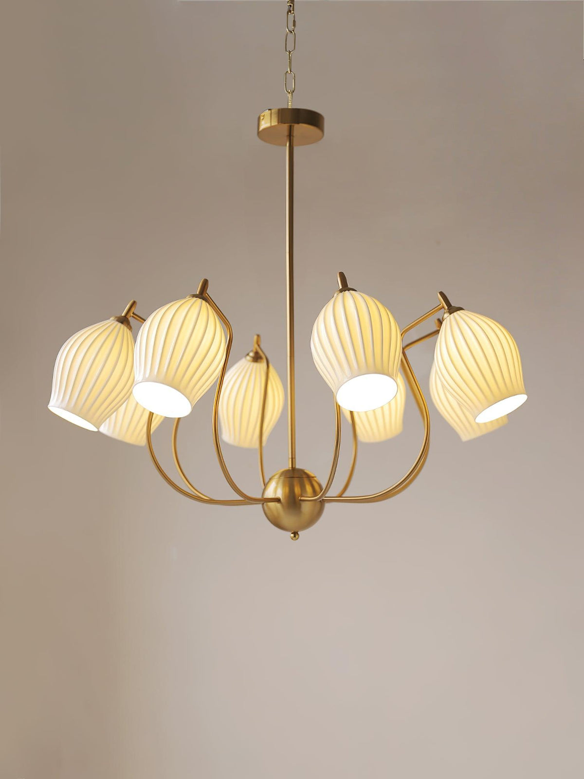 Ceramic Ribbed Chandelier - view 45